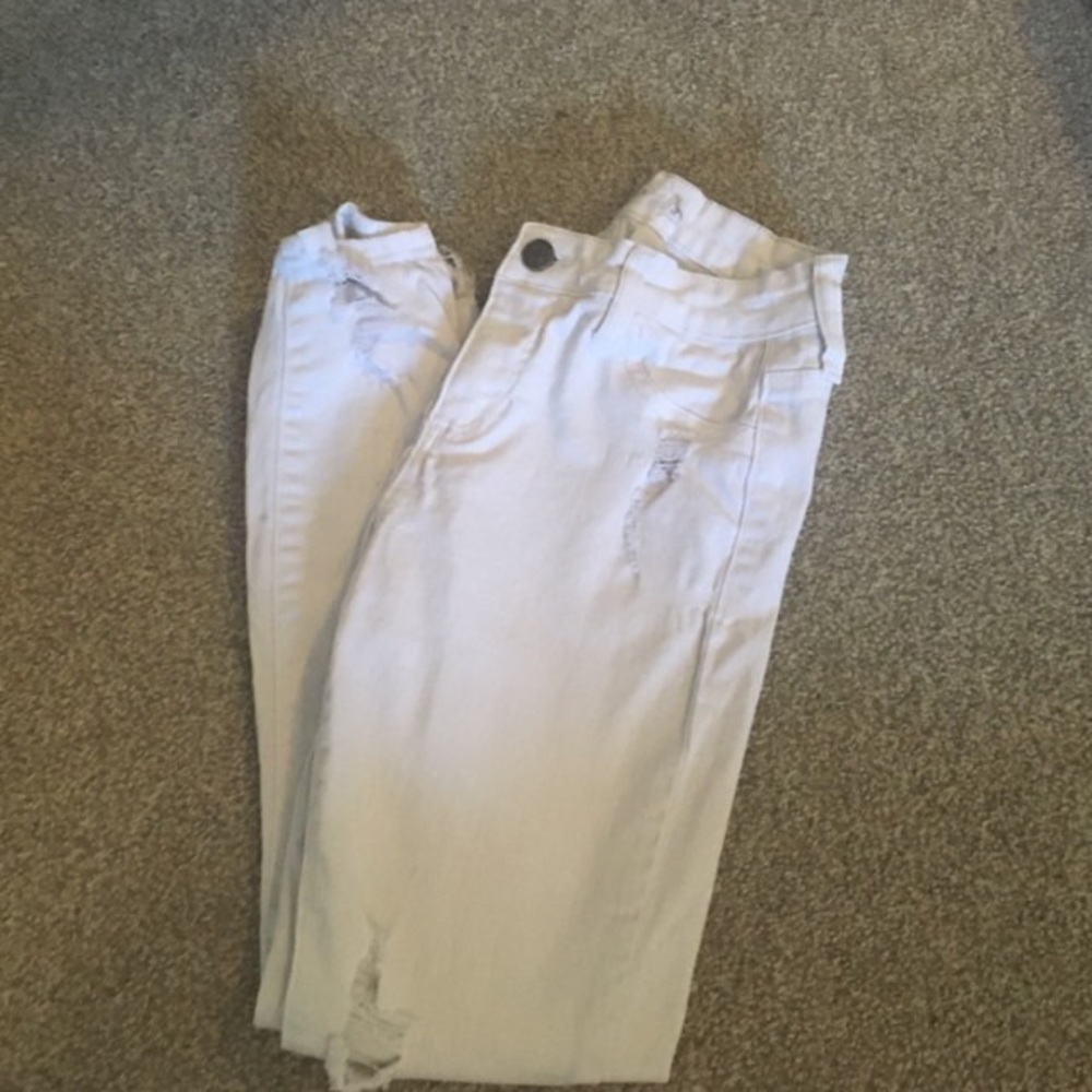 Ripped White Skinny Jeans